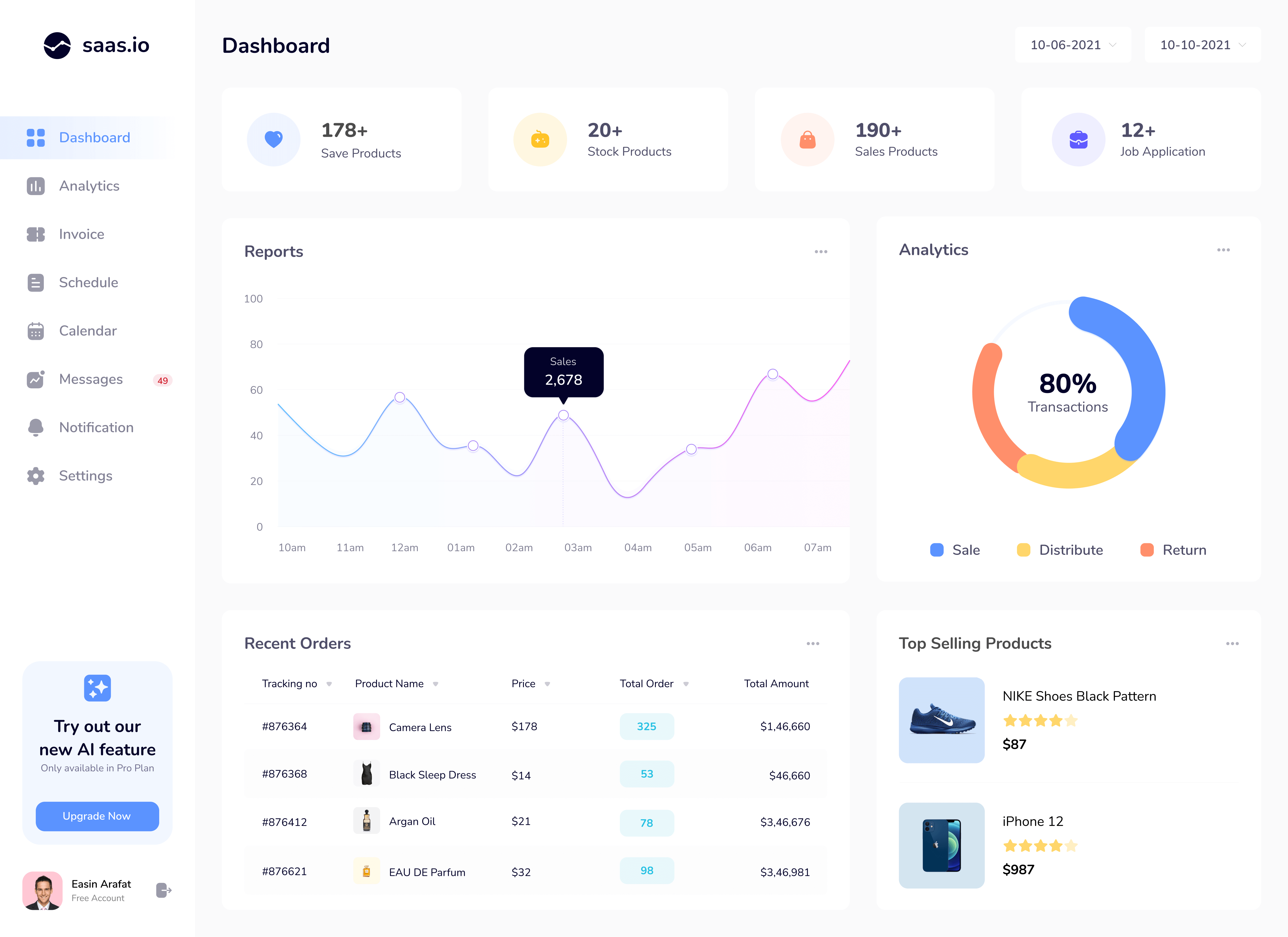 Saaspy SaaS Webflow Template - general analytics
