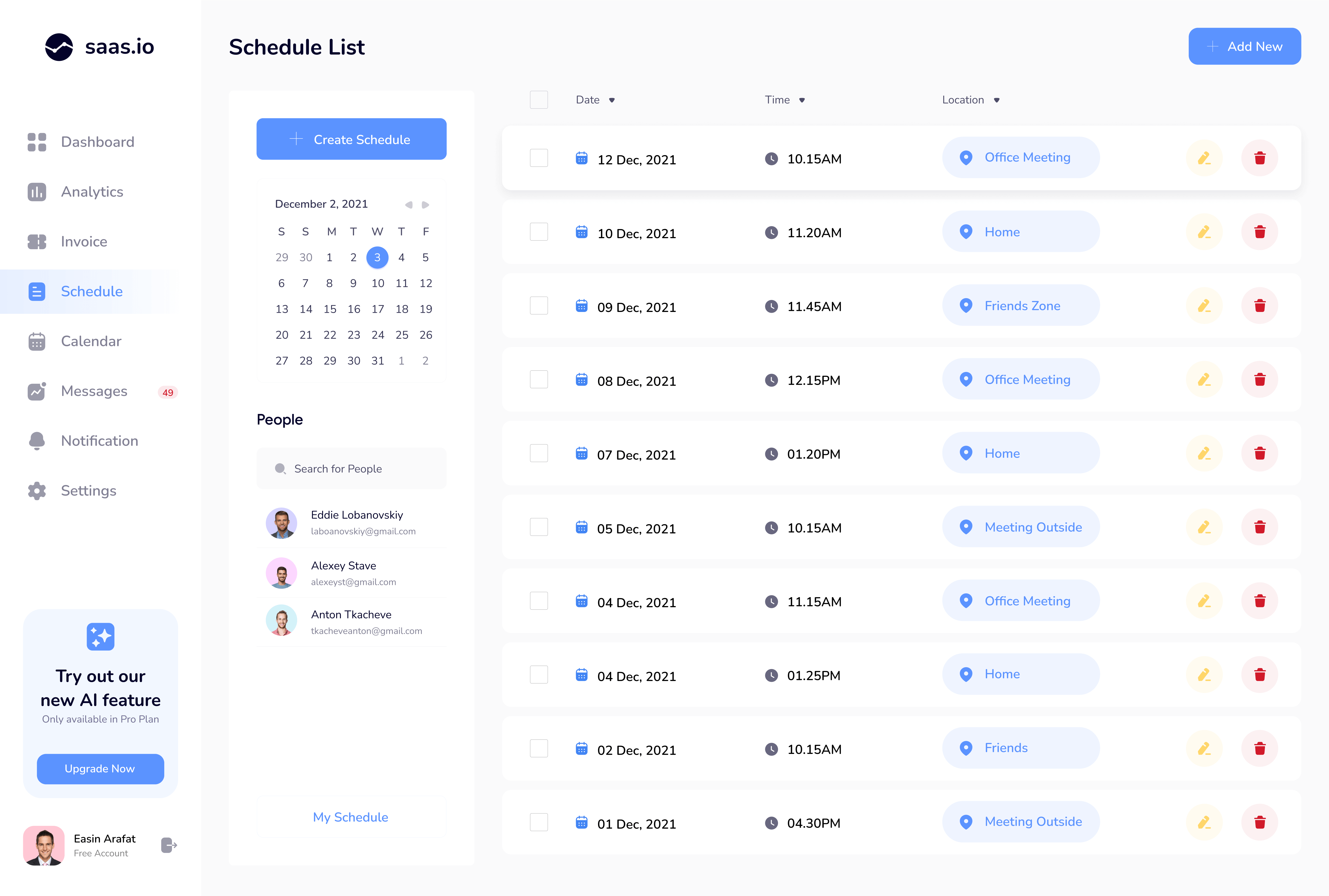 Saaspy SaaS Webflow Template - invoices