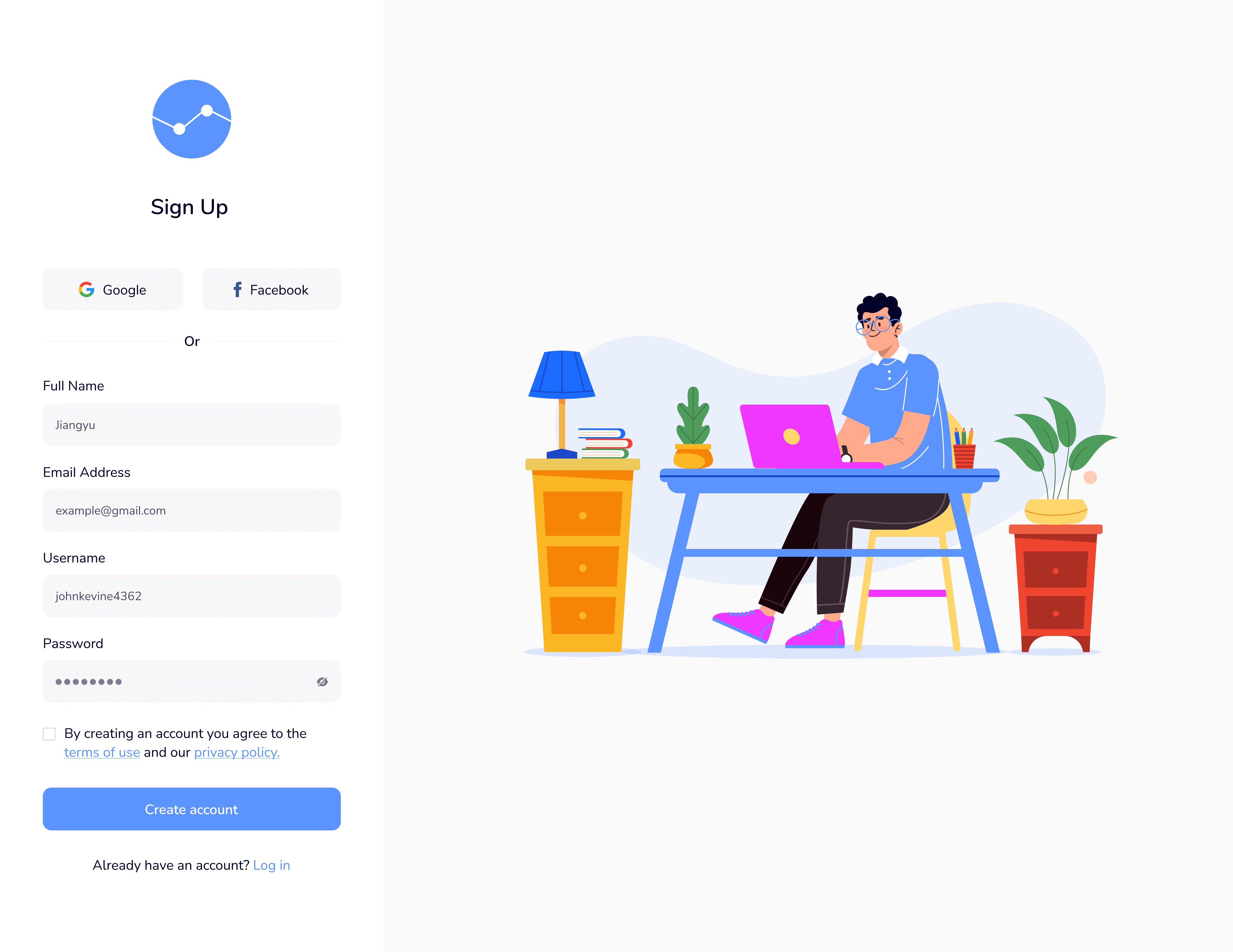 Saaspy SaaS Webflow Template - sign up